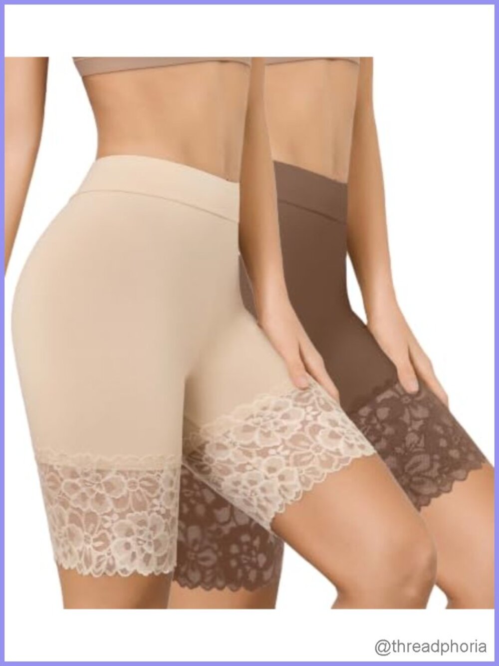 Slip Shorts for Under Dresses Women Anti Chafing Lace Shorts Smooth Seamless